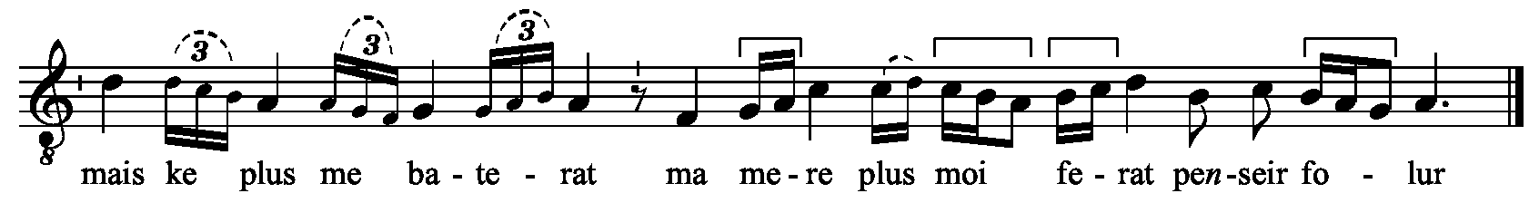 Refrain musical notation